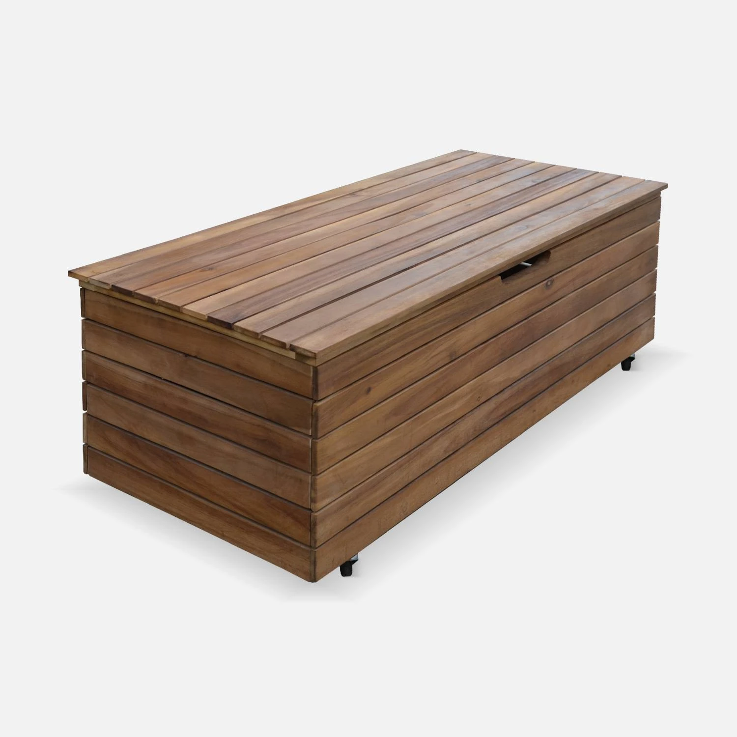 Coffre De Jardin Bois 110L Avec Vérins Et Roulettes 5 Coffre De Jardin Bois 110L Avec Vérins Et Roulettes – Image 3