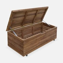 Coffre De Jardin Bois 110L Avec Vérins Et Roulettes 13 Coffre De Jardin Bois 110L Avec Vérins Et Roulettes -ME Soldes ACBOX107NAT 03