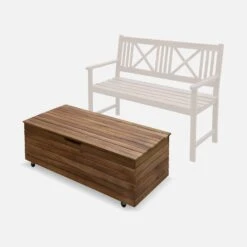 Coffre De Jardin Bois 110L Avec Vérins Et Roulettes 15 Coffre De Jardin Bois 110L Avec Vérins Et Roulettes -ME Soldes ACBOX107NAT 05