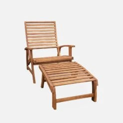 Chaise Avec Repose-pied Bois (lot De 2) 11 Chaise Avec Repose-pied Bois (lot De 2) -ME Soldes ACRLXFTBGX2 05