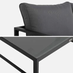 Salon De Jardin Modulable Aluminium 5 Places Couleur : Anthracite / Gris 18 Salon De Jardin Modulable Aluminium 5 Places Couleur : Anthracite / Gris -ME Soldes AF3007ATGY 07