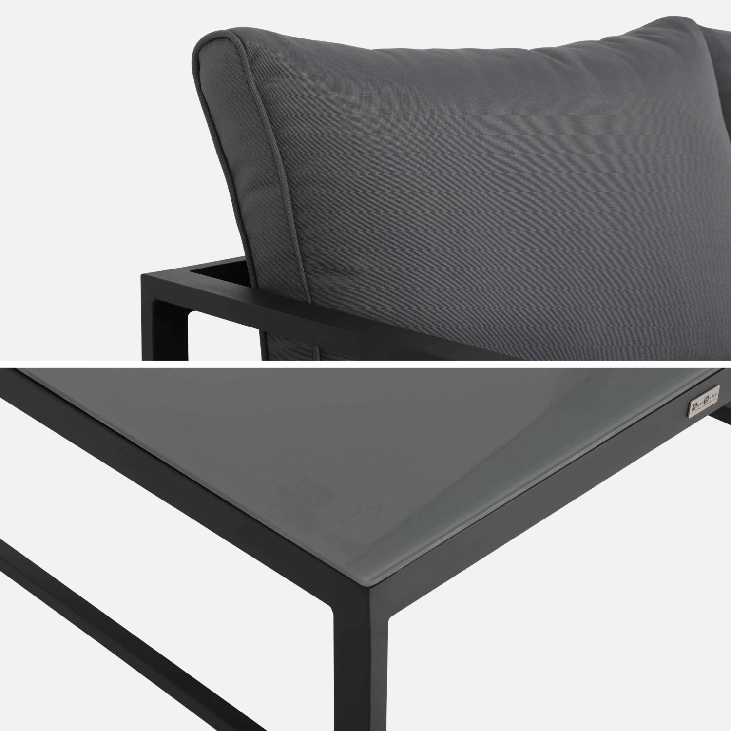 Salon De Jardin Modulable Aluminium 5 Places Couleur : Anthracite / Gris 10 Salon De Jardin Modulable Aluminium 5 Places Couleur : Anthracite / Gris – Image 8