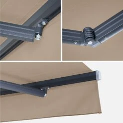 Store Banne Manuel 3x2m Couleur : Taupe -ME Soldes AWM3X2SCBN 04