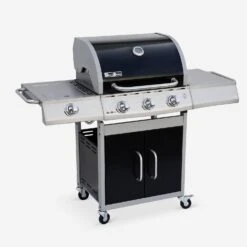 Barbecue Gaz 4 Brûleurs Dont 1 Feu Latéral Avec Housse Couleur : Noir -ME Soldes BBQ3593BKCOV 02