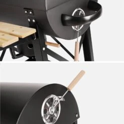 Barbecue Smoker Américain Charbon -ME Soldes BBQ8040BK 03
