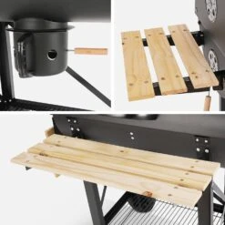 Barbecue Smoker Américain Charbon -ME Soldes BBQ8040BK 04
