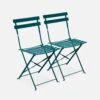 Chaise De Jardin Pliable Métal (lot De 2) Couleur : Bleu Canard 2 Chaise De Jardin Pliable Métal (lot De 2) Couleur : Bleu Canard -ME Soldes BS2CHRBD 01