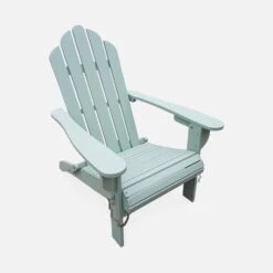 Fauteuil De Jardin Pliable Bois Couleur : Vert De Gris -ME Soldes ECADIROGGY 01