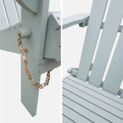 Fauteuil De Jardin Pliable Bois Couleur : Vert De Gris -ME Soldes ECADIROGGY 04