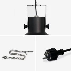 Parasol Chauffant électrique 1500W -ME Soldes EHH1500LAPBK 05