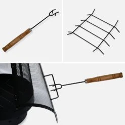 Brasero Cheminée D'extérieur -ME Soldes FPLF107BK 05