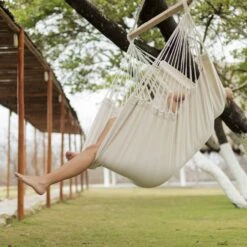 Chaise Hamac Polycoton 115 X 160 Cm -ME Soldes HAMCOLCH115NAT 04