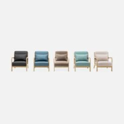Fauteuil Design En Bois Et Tissu Couleur : Gris Foncé -ME Soldes IACSCADKGY 05