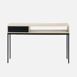 Console Effet Bois Et Métal, 1 Tiroir -ME Soldes IBKLCOT120NAT 02