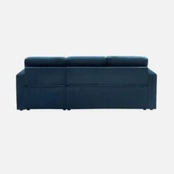 Canapé Convertible 3 Places Velours Couleur : Bleu Pétrole -ME Soldes ICCSOFAVVBLU 03