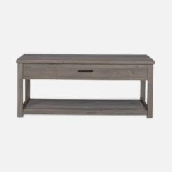 Table Basse Effet Bois, 1 Tiroir -ME Soldes ICTBL110GY 02