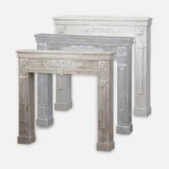 Manteau De Cheminée Effet Bois Couleur : Gris Cérusé 15 Manteau De Cheminée Effet Bois Couleur : Gris Cérusé -ME Soldes IFPC104WOGY 04