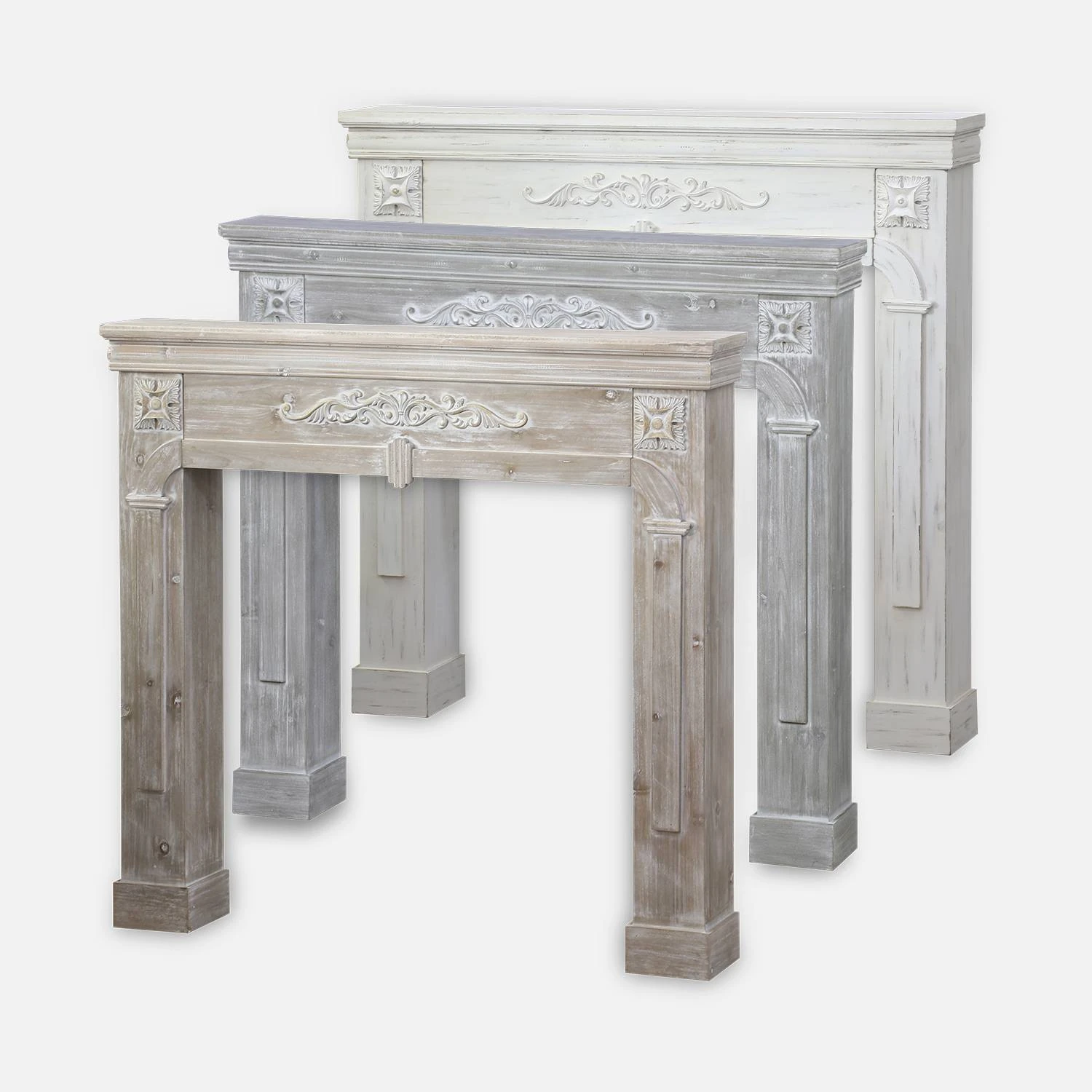 Manteau De Cheminée Effet Bois Couleur : Gris Cérusé 9 Manteau De Cheminée Effet Bois Couleur : Gris Cérusé – Image 7