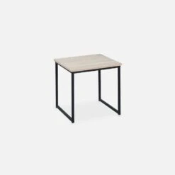Table Basse Gigogne Encastrable Métal Et Effet Bois (lot De 2) -ME Soldes ILFCTLX2BN 04