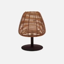 Lampe LED Nomade Sans Fil Intérieur/extérieur, En Rotin -ME Soldes ILUMPAL25ROT 01