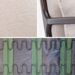 Rocking Chair Scandinave Bouclettes Et Bois D'hévéa Teinté Wengé -ME Soldes IRACSCADWLBOUCL 04