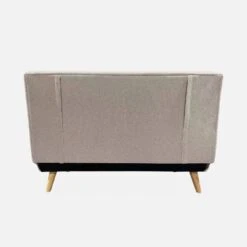 Canapé Convertible 2 Places Tissu, Pieds Bois Couleur : Beige -ME Soldes ISOFGBG 06