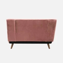 Canapé Convertible 2 Places Tissu, Pieds Bois Couleur : Vieux Rose -ME Soldes ISOFGVVOPK 06