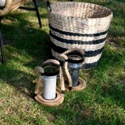 Lanterne En Verre, Anse En Corde Intérieur/extérieur (lot De 2) -ME Soldes LANT19ROPEX2 05