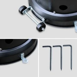 Parasol Chauffant Gaz 12,5kW Avec Housse De Protection Couleur : Noir -ME Soldes PC1204HCBK 06