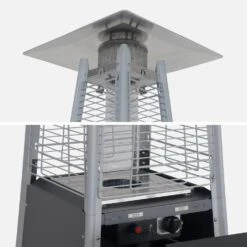 Parasol Chauffant Gaz 10.5KW Avec Housse De Protection -ME Soldes PCKD7001PSGHC 02