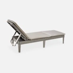 Bain De Soleil Imitation Rotin Multi Positions (lot De 2) Couleur : Cappuccino -ME Soldes PLKLOUNGECPSDX2 03