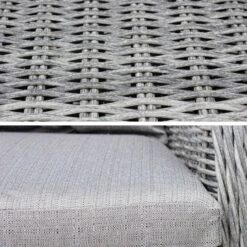 Table De Jardin Résine Arrondis , 6 Fauteuils -ME Soldes RWH200R6GY 04