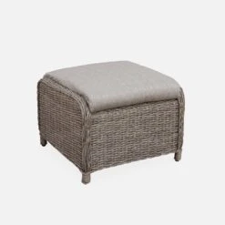 Fauteuil De Jardin Avec Repose Pieds Résine Tressée Ronde (lot De 2) -ME Soldes RWH2KINGGY 03