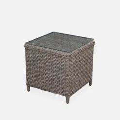 Fauteuil De Jardin Avec Repose Pieds Résine Tressée Ronde (lot De 2) -ME Soldes RWH2KINGGY 04