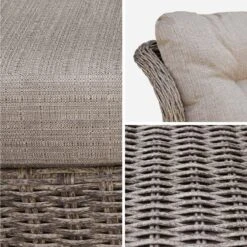 Fauteuil De Jardin Avec Repose Pieds Résine Tressée Ronde (lot De 2) -ME Soldes RWH2KINGGY 05