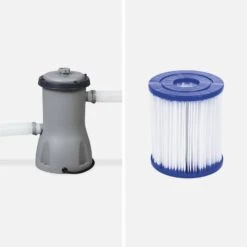 Piscine Gonflable Autoportée Ronde Avec Pompe Et Filtre , ∅4,5m -ME Soldes SPBW450WK 03