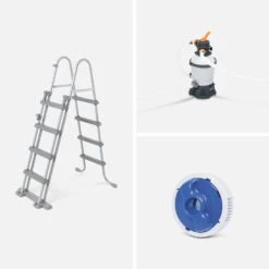 Piscine Hors Sol Tubulaire Ovale Avec Pompe, échelle, Bâche Et Diffuseur 5x3m 8 Piscine Hors Sol Tubulaire Ovale Avec Pompe, échelle, Bâche Et Diffuseur 5x3m -ME Soldes SPBW5X3ST 03