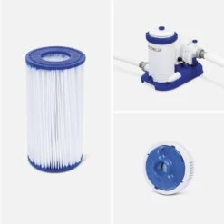 Piscine Hors Sol Tubulaire Géante Avec Pompe, échelle, Bâche Et Diffuseur -ME Soldes SPBW7X3OVWD 03