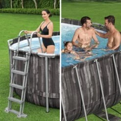 Piscine Hors Sol Tubulaire Géante Avec Pompe, échelle, Bâche Et Diffuseur -ME Soldes SPBW7X3OVWD 04