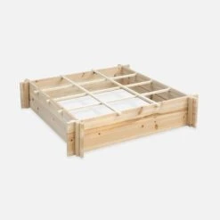 Carré Potager En Bois 90 X 90cm -ME Soldes VG90 01