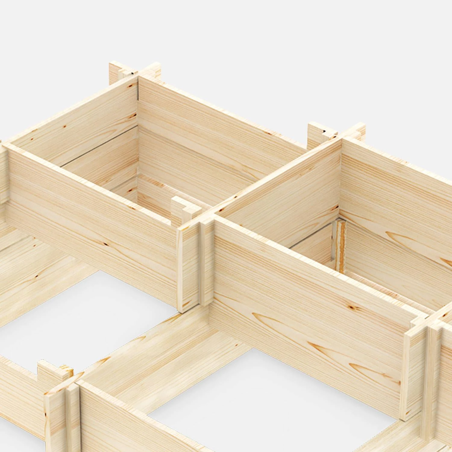 Carré Potager En Bois, 5 étages Et 5 Compartiments 4 Carré Potager En Bois, 5 étages Et 5 Compartiments – Image 2