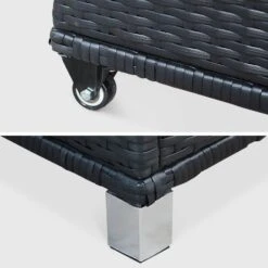 Coffre De Jardin Résine Tressée 790L Couleur : Noir -ME Soldes WKHBOX160BK 04