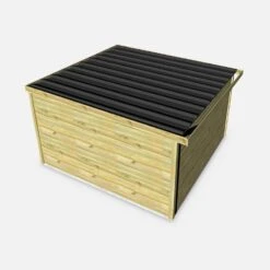 Abri De Jardin Bois 13m², Sapin Du Nord Traité Autoclave Ep.27mm -ME Soldes WSAF33X33NAT 04