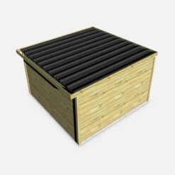 Abri De Jardin Bois 13m², Sapin Du Nord Traité Autoclave Ep.27mm -ME Soldes WSAF33X33NAT 05