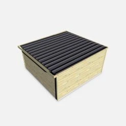 Abri De Jardin Bois 20,3m², Sapin Du Nord Traité Autoclave Ep.27mm -ME Soldes WSAF42X42NAT 03