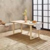 Table Intérieur / Extérieur Bois Et Métal 6 Places Couleur : Ivoire -ME Soldes ac180tblivose 2fd47f63be6951d377fff5603c98fb21