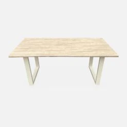 Table Intérieur / Extérieur Bois Et Métal 6 Places Couleur : Ivoire -ME Soldes ac180tblivose 73ee6a7338d9dfd242eba409ba7812da