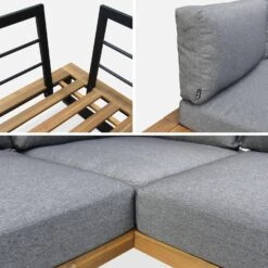 Salon De Jardin Bois Et Aluminium 5 Places Couleur : Gris -ME Soldes acaf0012at fac7727a85760cfec164bf120f56f011