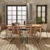 Table De Jardin Bois Et Métal + 6 Chaises En Corde Empilables Couleur : Ivoire / Beige -ME Soldes ackd200ivo6rpbg f50d5ba7e54e675436f867811c8767a6