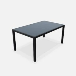 Table De Jardin Aluminium Et Textilène, 6 Chaises Empilables Couleur : Anthracite / Gris -ME Soldes af150r6at 942ea347b0fee3be8b1dd18c951dddd5